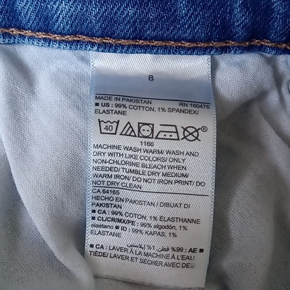 Old Navy 90'S Women's Jean Bermuda Shorts Size 8 Dark Blue - Picture 5 of 6